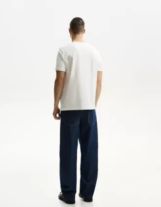 T-shirt testurizzata a maniche corte