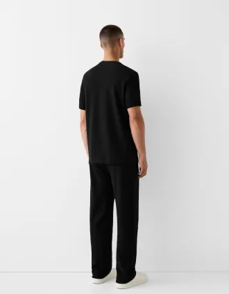 T-shirt testurizzata a maniche corte