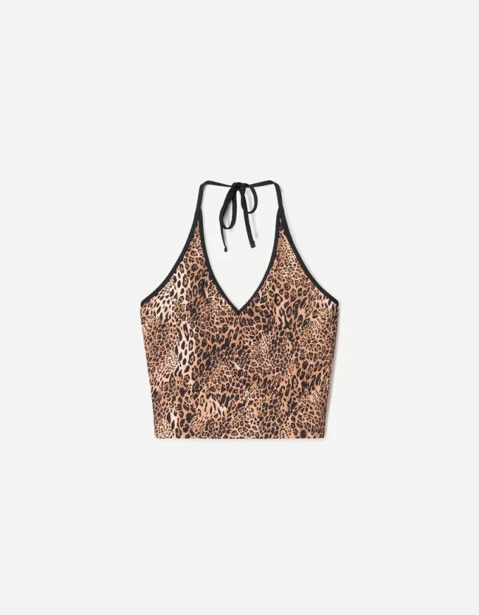 Tankini con stampa animalier