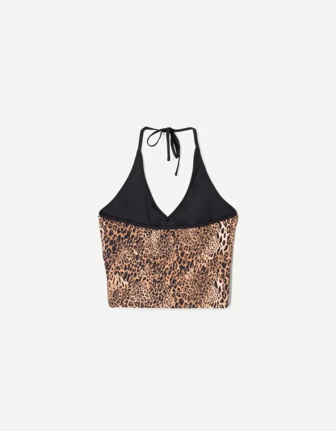 Tankini con stampa animalier
