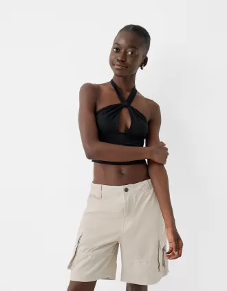 Tasche cargo con bretelle Bermuda