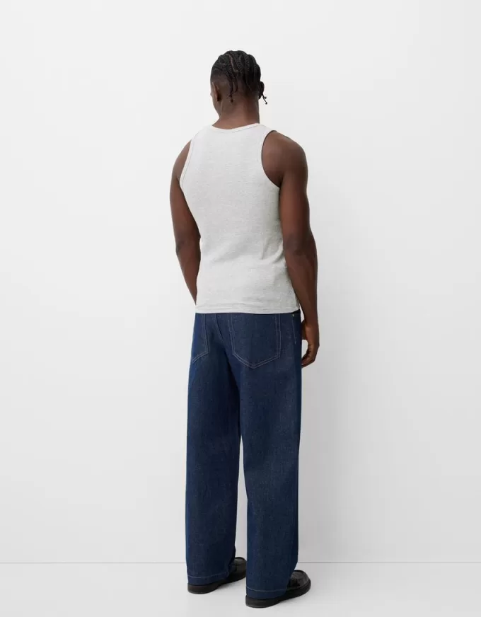 Top a costine con spalline