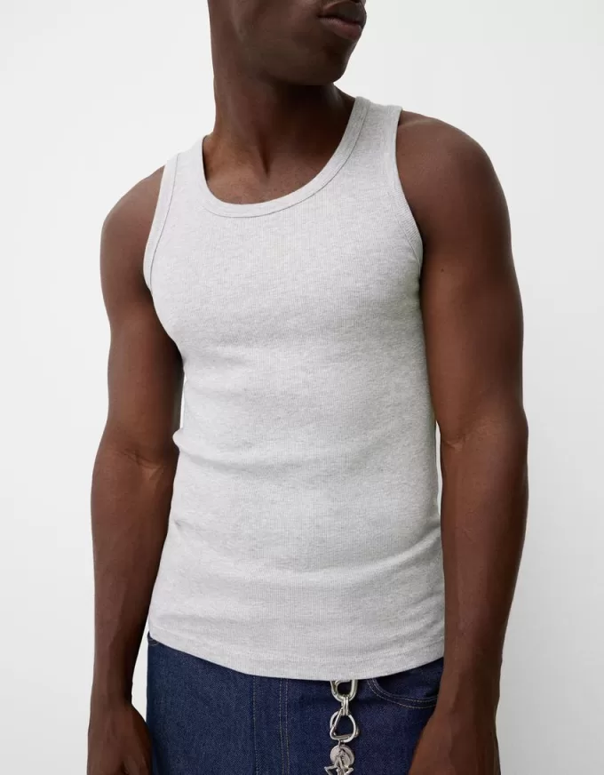 Top a costine con spalline