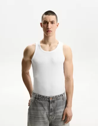 Top a costine con spalline