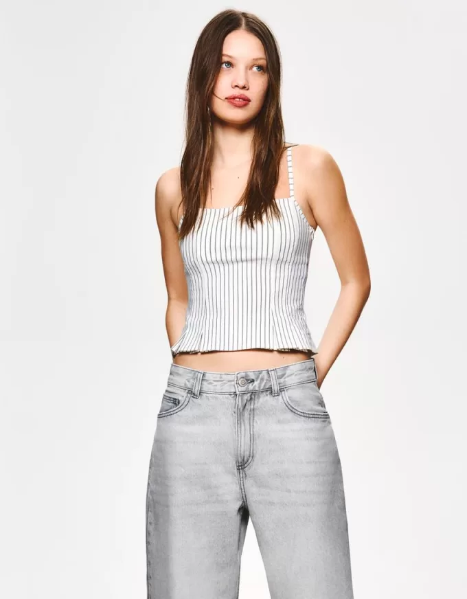 Top bengalese con spalline