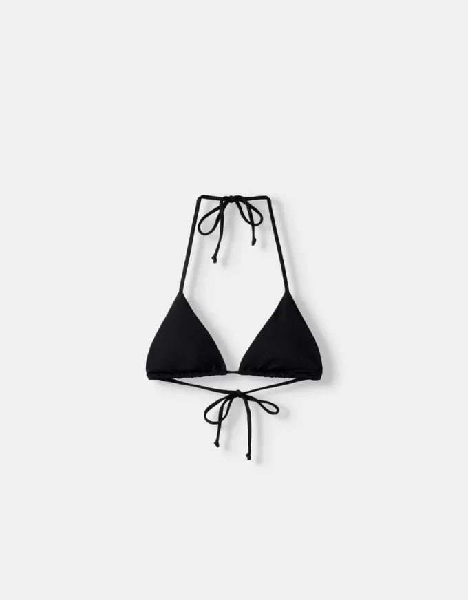 Top bikini con spalline sottili