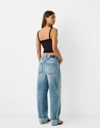 Top in tulle con spalline