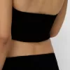 Top in velluto ispirato alla corsetteria