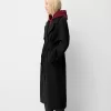 Trench oversize con trama in feltro