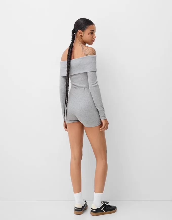 Tutina Bardot a maniche lunghe