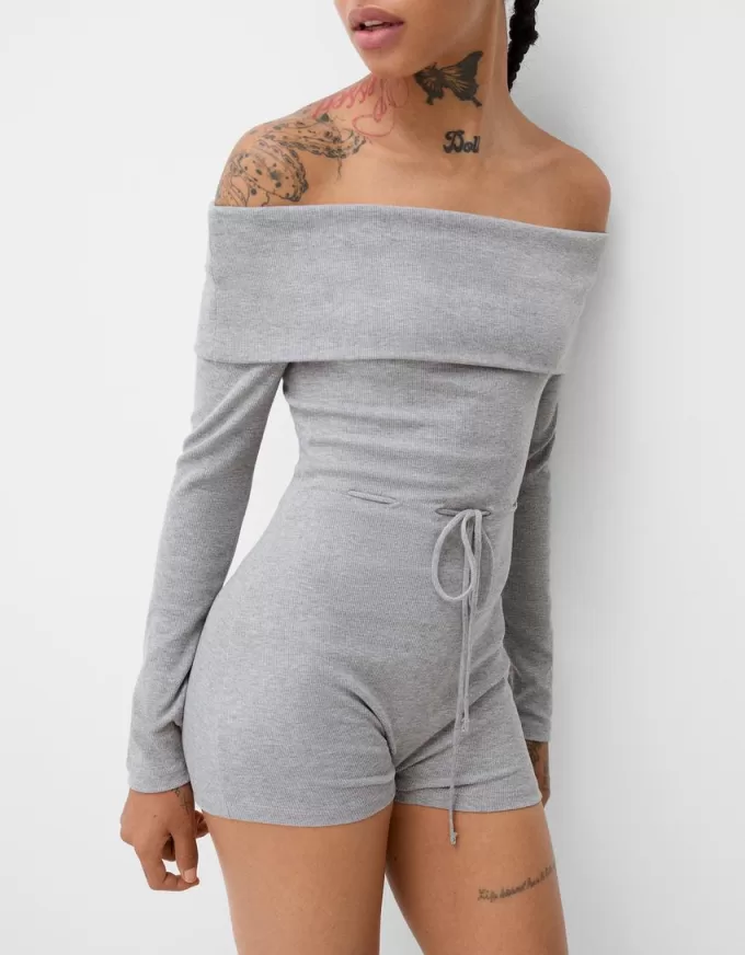 Tutina Bardot a maniche lunghe